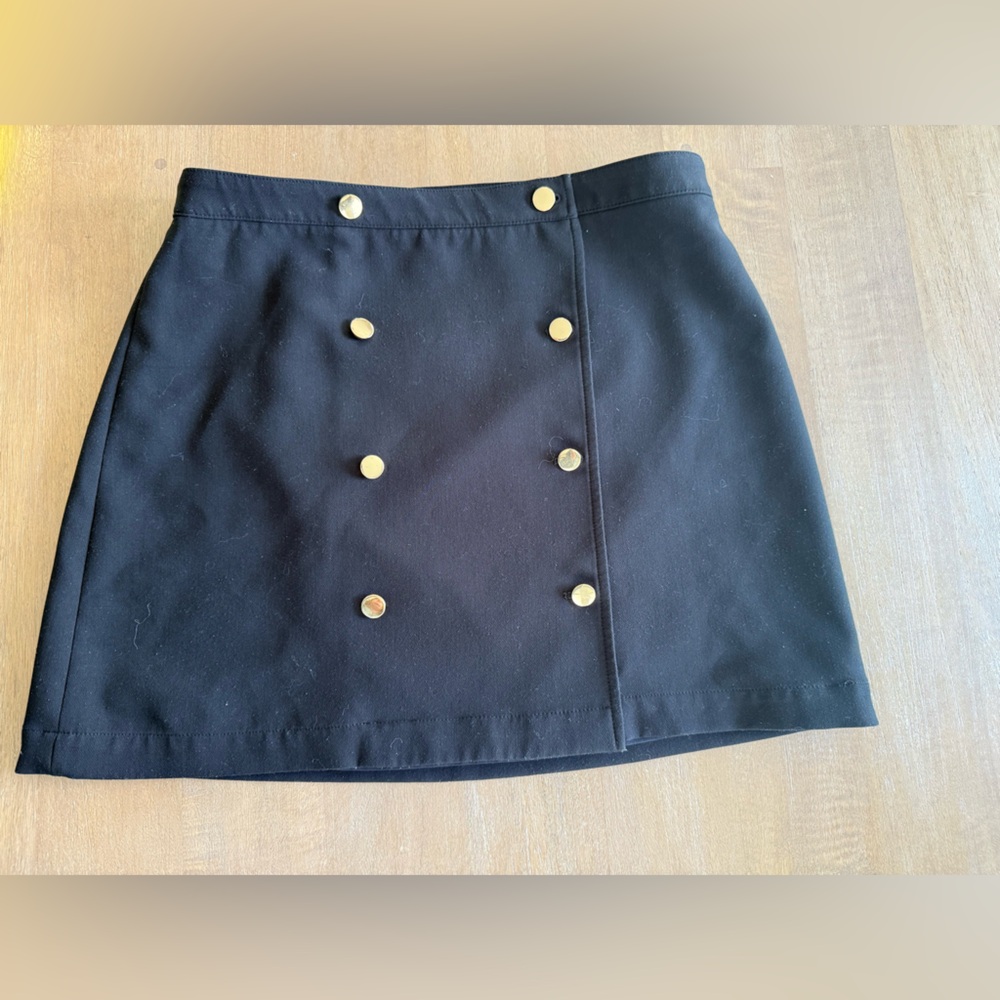 Banana Republic Black A-Line Mini Skirt Sz 14